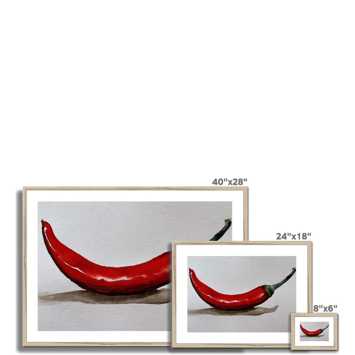 Red Pepper Framed & Mounted Print