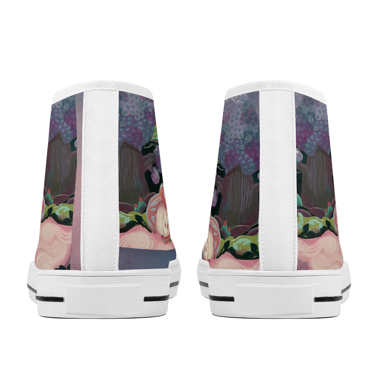 FWS High-Top Canvas Shoes With Customized Tongue - White