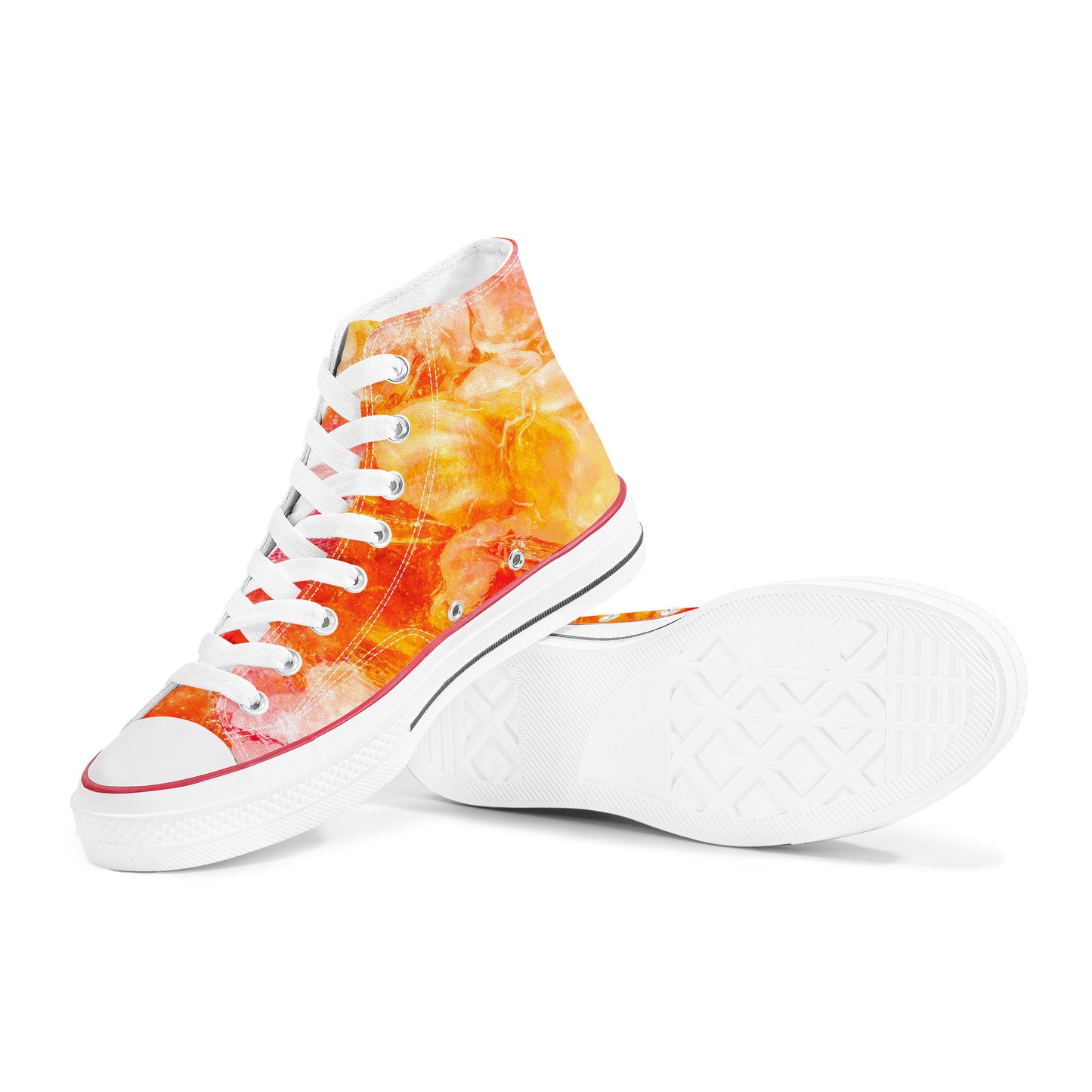 D70 High Top Canvas Shoes - White